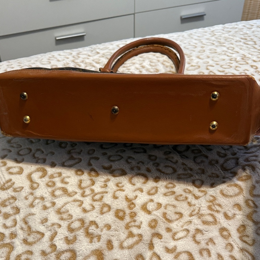 Elegant Brown Monogram Briefcase - Picture 2 of 8